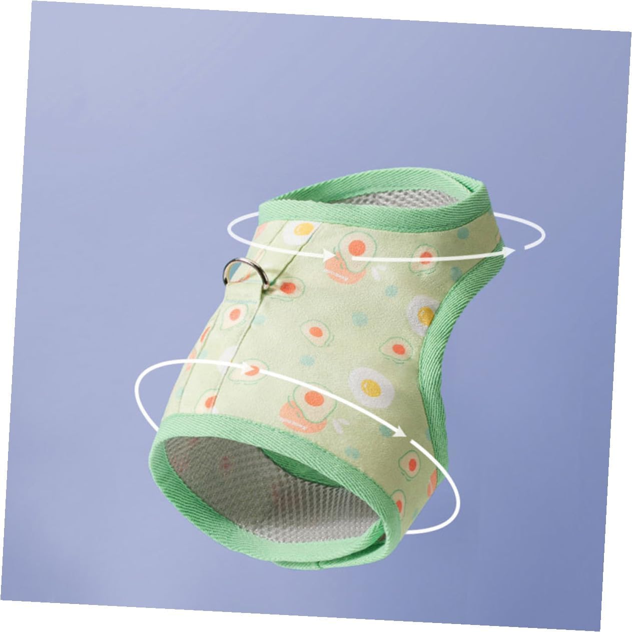 Cat Harness Leash Set Avocado Patterned Vest Breathable Mesh Medium Size for 6-9 Lbs Cats Suitable for Walking and Outdoor Use