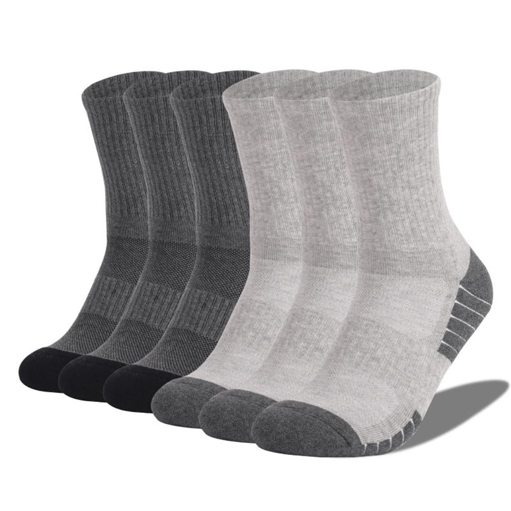 Chaussettes de randonnée grises en taille L avec bas de serviette épais pour le sport outdoor