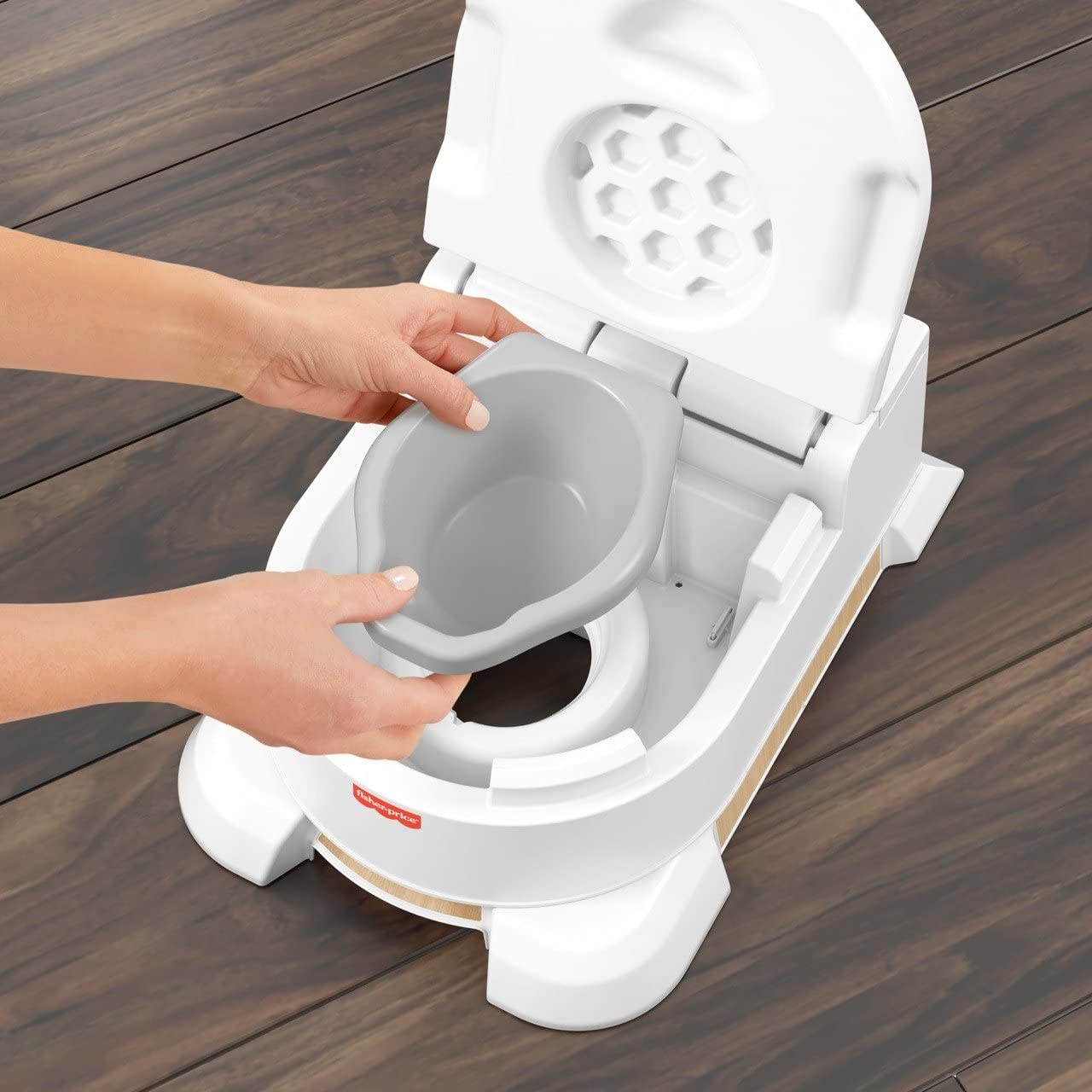 Fisher-Price HBX68-4-in-1 Premium Töpfchen – mitwachsendes Töpfchen, mit realistischen Geäruschen & Musik, für Babys und Kleinkinder