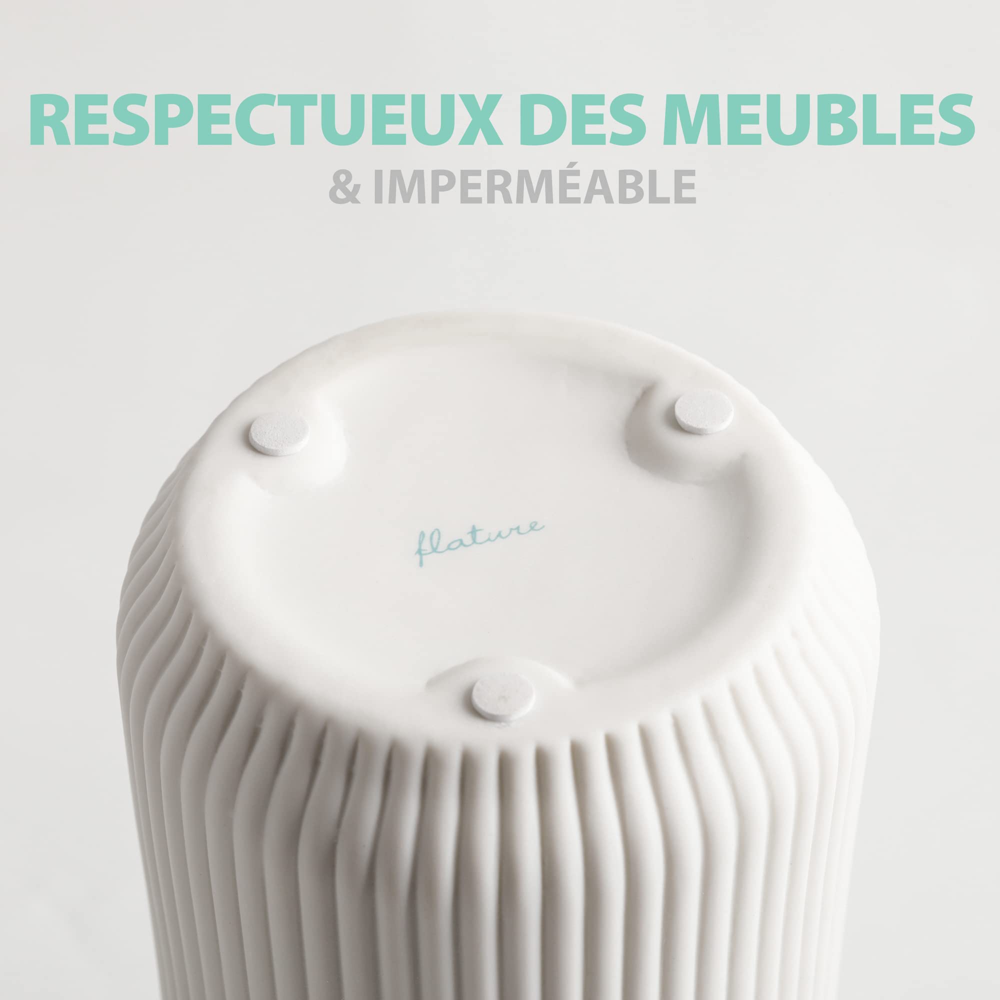 flature Vase en céramique de Style Nordique, Vase Moderne déco pour Herbe de la Pampa, Ensemble de Vases déco bohème en Blanc Mat, Vase pour décorer la Maison de Fleurs fraîches ou séchées, Lot de 2