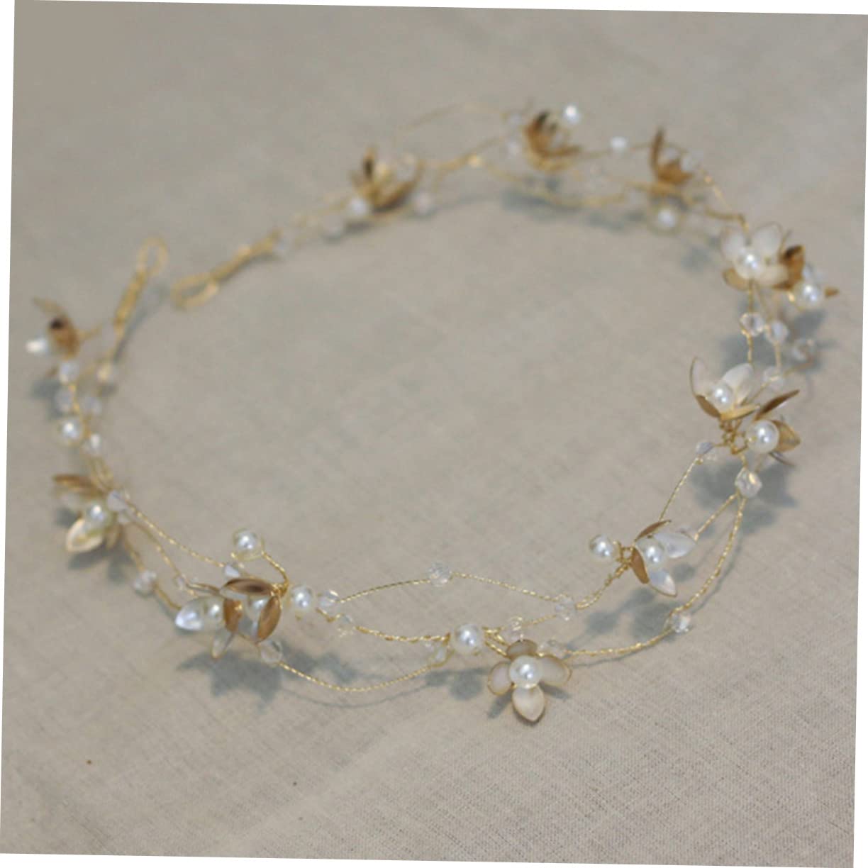 FRCOLOR 3 Stück Blumen-haarbänder Für Frauen Braut-kopfschmuck Brautschmuck Hochzeits-stirnbänder Braut-haarteile Haarband Mit Kristallperlen