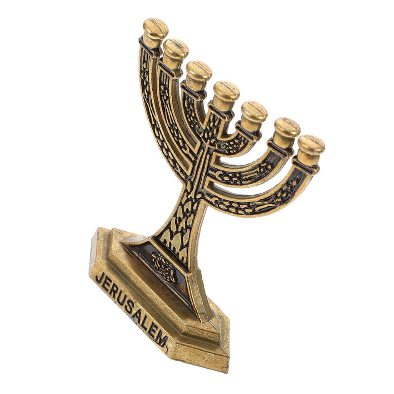 Cabilock Holy Grail Ornament Menorah 7 Branch 7-Branch Candle Holder 7 Branch Menorah Candle Holder Candelabra Candle Stand Metal Candle Holder Jerusalem Candle Holder Wedding Alloy