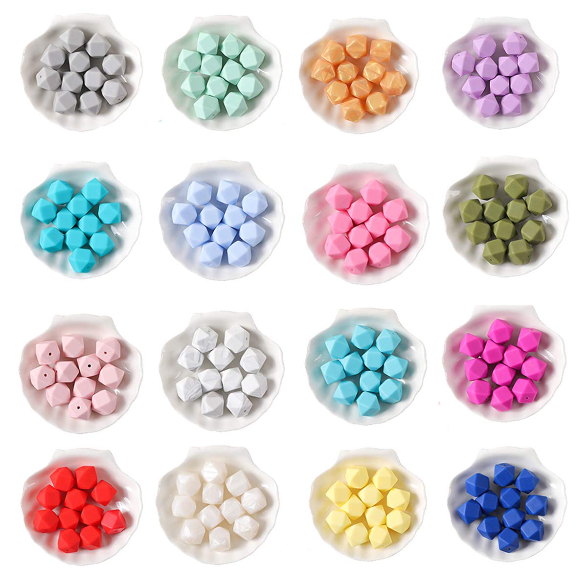 Amazon.co.jp: Mamimami Home 色指定可 シリコンビーズ 八角 17mm 50個 