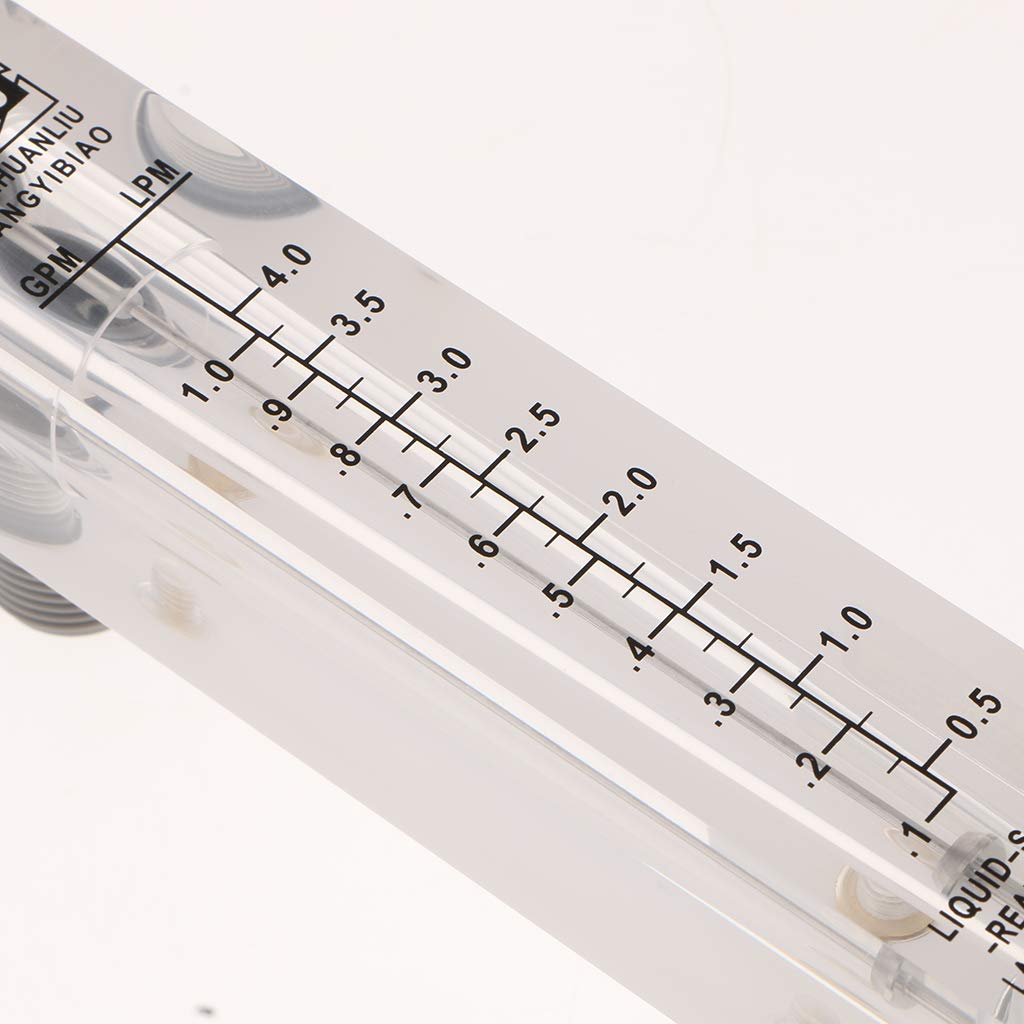Perfeclan Acryl Tube Wasser schwebekörper-Durchflussmesser LZM-15 Liquid, 0,1-1 GPM / 0,5-4,0 LPM