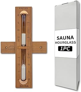 Red Cedar Sauna Timer, Wall-Mounted 360° Rotating 15 Minute Sand Timer, Sauna Accessories for Infrared Sauna, Home Sauna, Sauna Box
