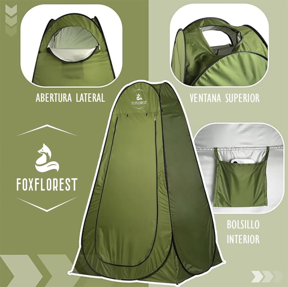 WC Portátil Kit para Adultos y niños. Incluye Tienda Ducha Camping/Cambiador, WC Portátil y Gel Aglutinante Super Absorbente para residuos. Ideal para Festivales. - Image 7
