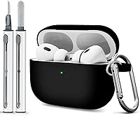 Vista 195 de Funda para AirPods Pro con kit de limpieza, funda de silicona suave para Apple AirPod Pro de 1ª/2ª generación, accesorios de funda AirPods Pro/Pro 2