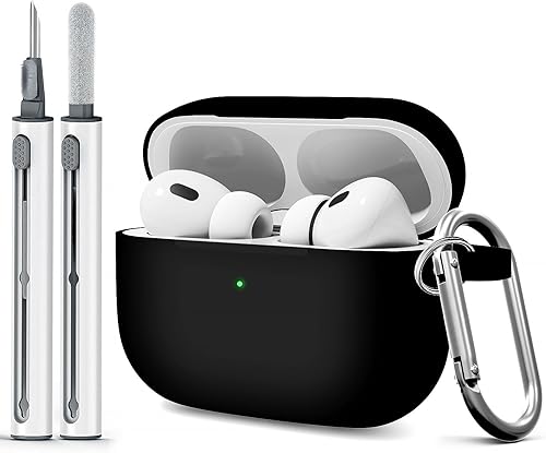 Funda para AirPods Pro con kit de limpieza, funda de silicona suave para Apple AirPod Pro de 12 generación, accesorios de funda AirPods ProPro 2 con