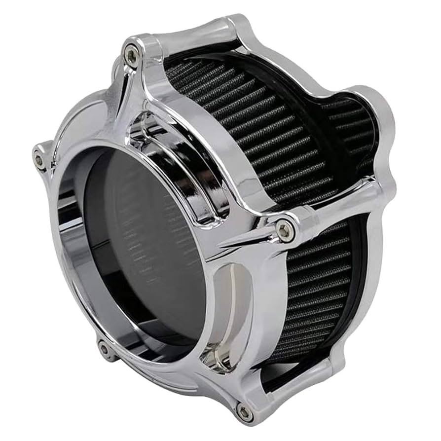 Amazon.co.jp: ハーレーエアクリーナー クローム シースルー