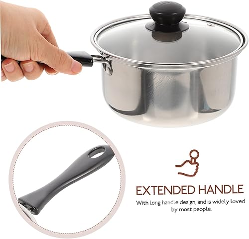 Miniatura 2 de Olla de acero inoxidable Olla de metal para mezclar, calentador de mantequilla, soporte para derretir mantequilla, olla de leche, olla de salsa,
