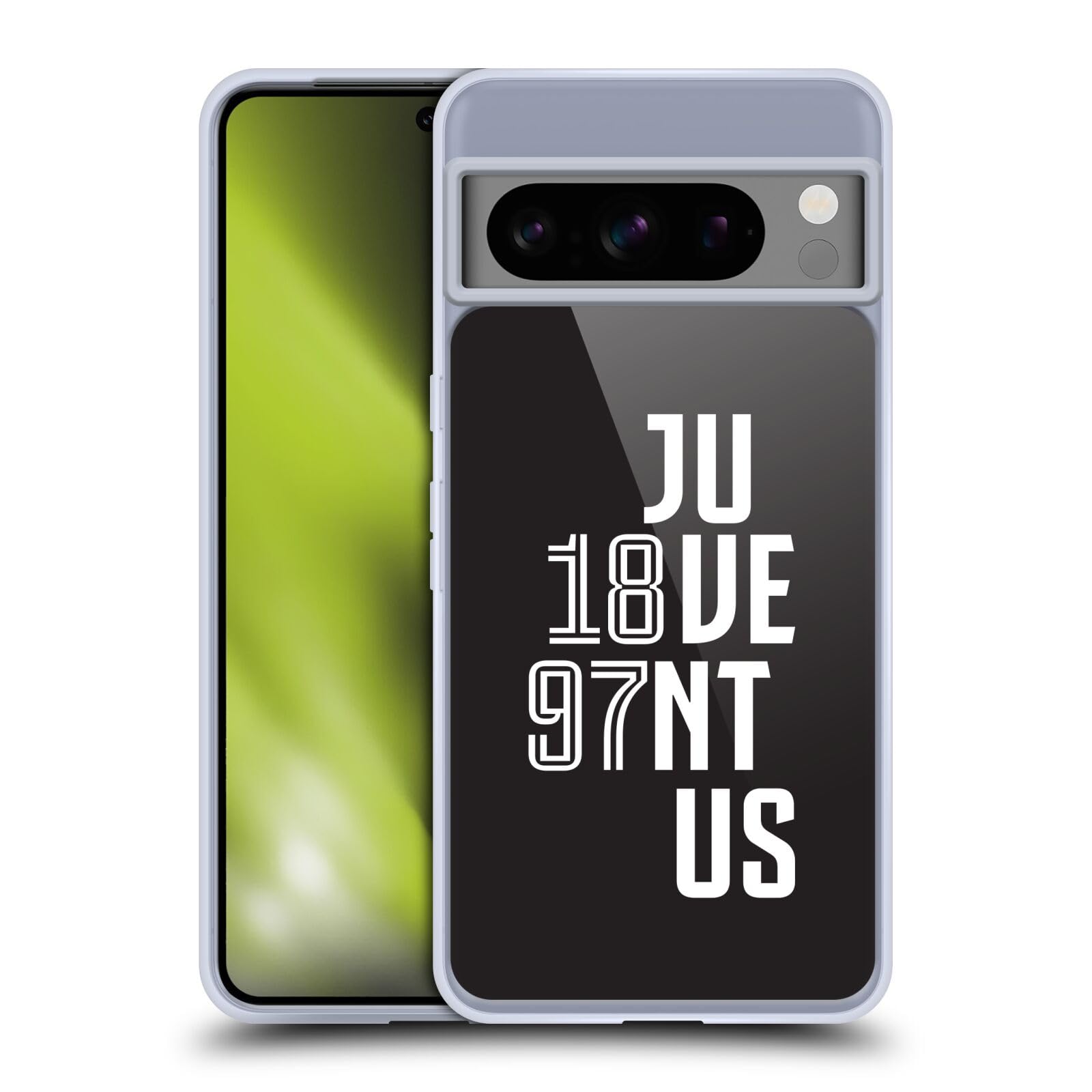 Head Case Designs Officially Licensed Juventus Football Club 1987 Logo Typography Art Soft Gel Case Compatible with Google Pixel 8 Pro