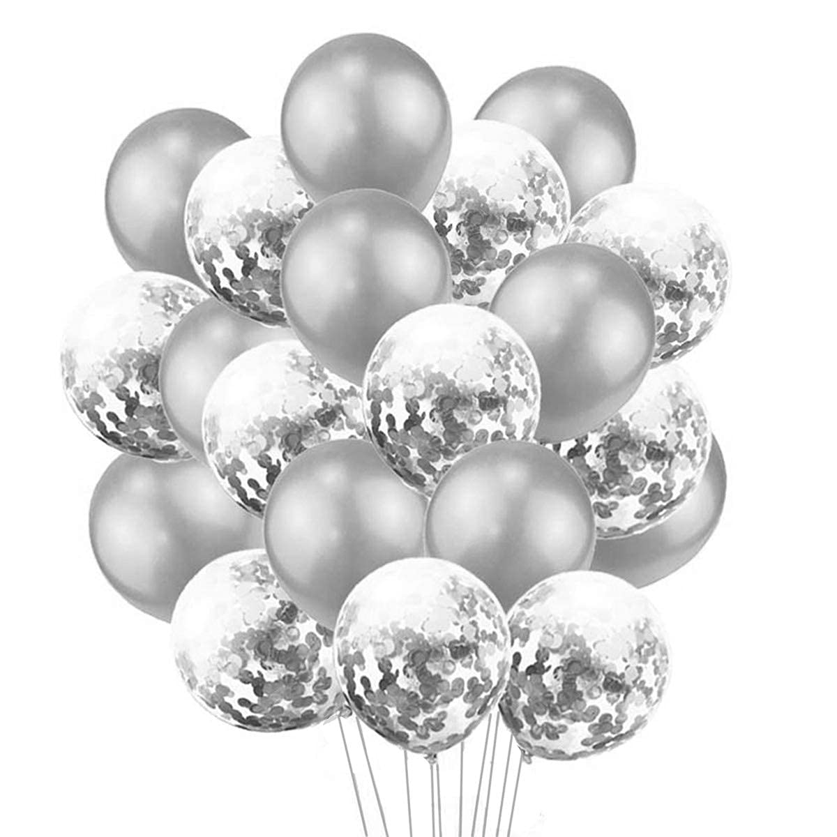Parin 9" Inch Confetti Balloons with Metallic Balloons Set Party Products Decorations Ballons