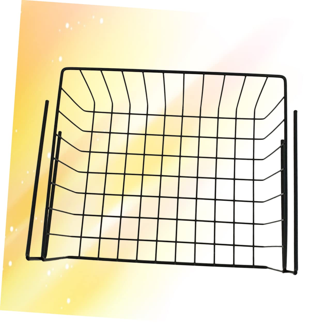 Hemobllo Stainless Steel Under Shelf Storage Organizer Rack Small Iron Mesh Hanging Basket for Cabinets Cupboards and Closets for Tidy Kitchen and Office Spaces