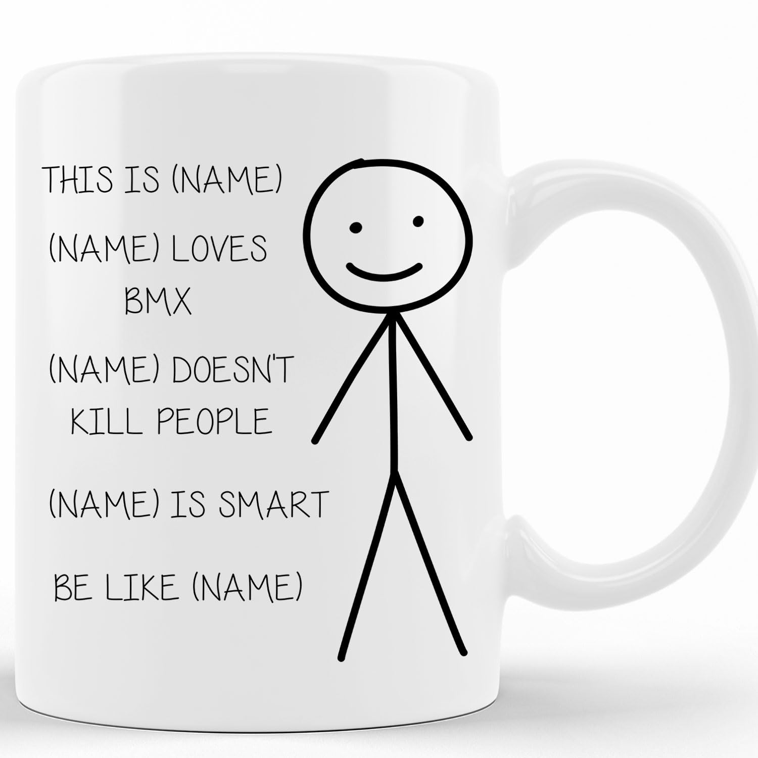 Personalized This Is...Loves Bmx…Doesn'T Kill Mug, Unique Gift Mug For Dad Father Grandpa, Mother Father Day Birthday Christmas Mug, Custom Funny Coffee Mug 11Oz 15Oz, Dad Father Grandpa Mug