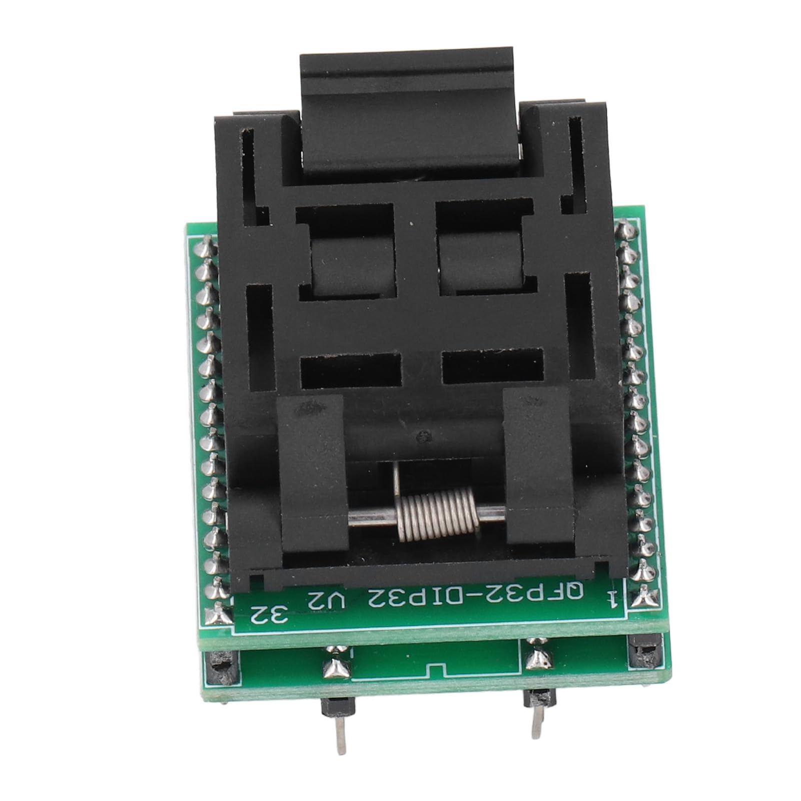 QFP32 to DIP32 Converter, PCB Test Socket for DIY, Programming and Testing Cradle, 2.54mm Pin Pitch Socket, with Double Rows of Pins, Wide Application for Prototyping, TQFP32