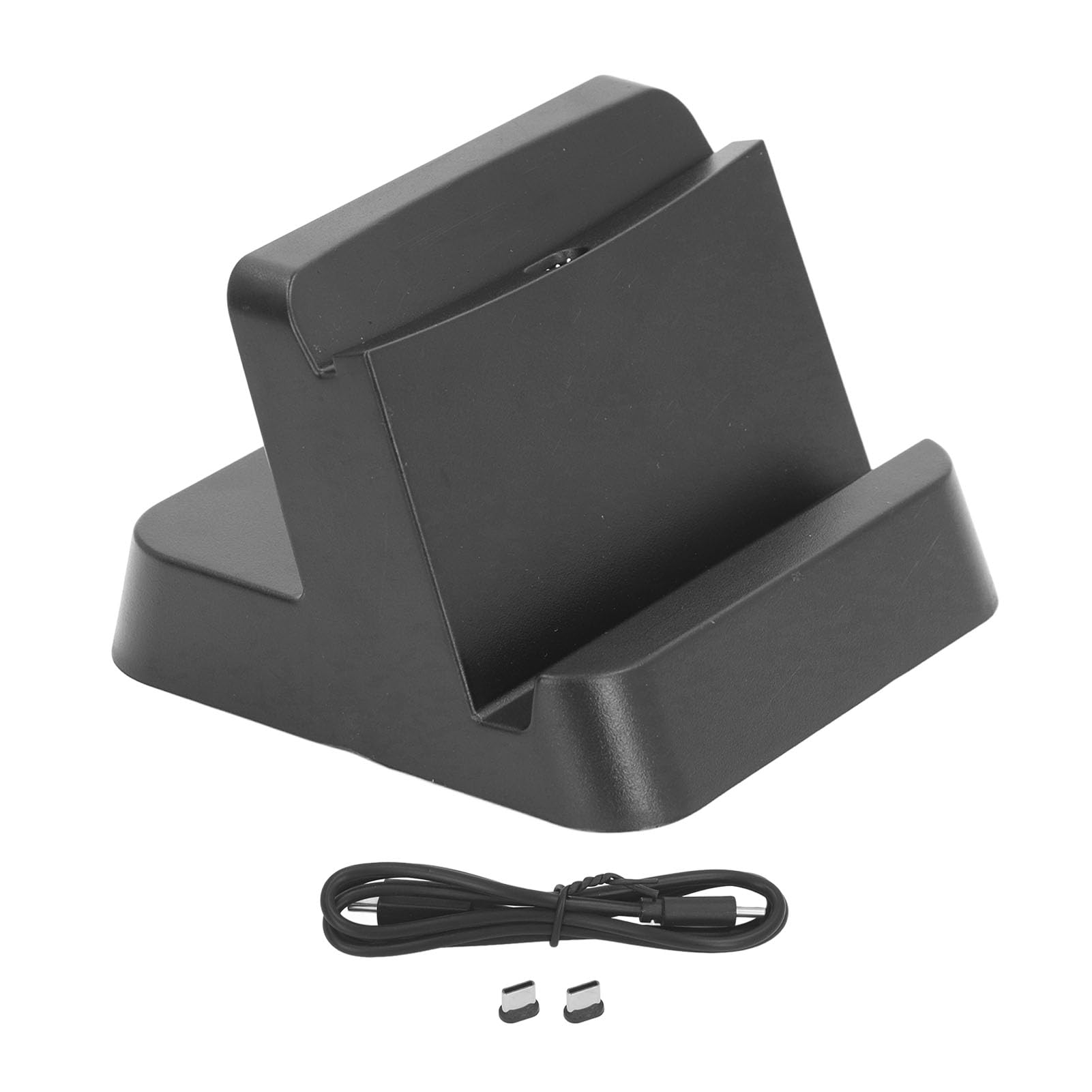 PS5 Portal Ladestation Stand Station, ABS Tragbares Ladegerät mit Effizienter Lade Lösung für Heim und Reisen (Black)