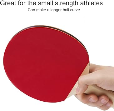 GOTOTOP Table Tennis Racket Rubber Sheet, Red/Black, Sports Replacement Paddle Accessory, 7.1 x 7.1 x 0.8 Inches