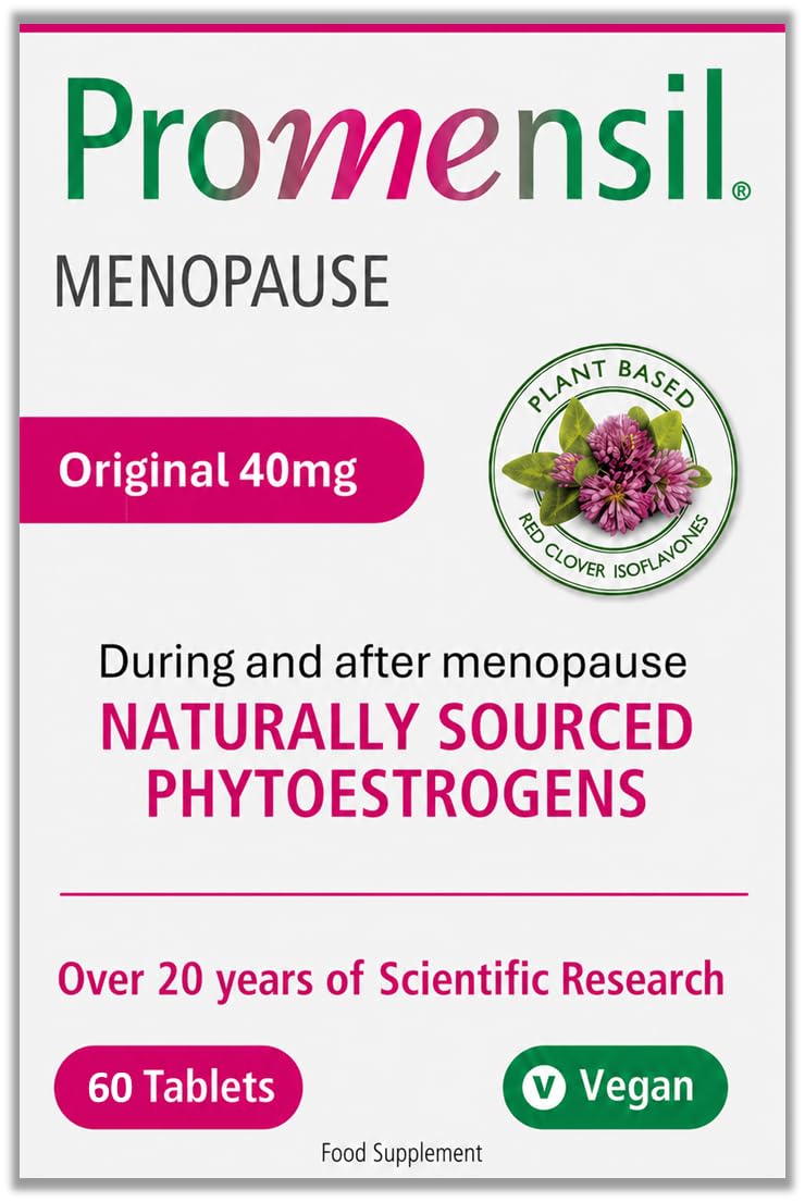 Promensil Menopause Original General Wellbeing 40 mg Red Clover Isoflavones Phytoestrogens 60 Tablets