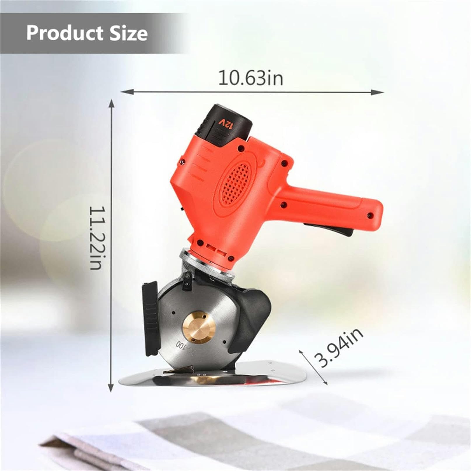 Taglierina elettrica per tessuti, 100 mm, ricaricabile senza fili, con batteria da 2000 mAh, forbici rotanti elettriche per cucito, stoffa, pelle, macchina da taglio artigianale