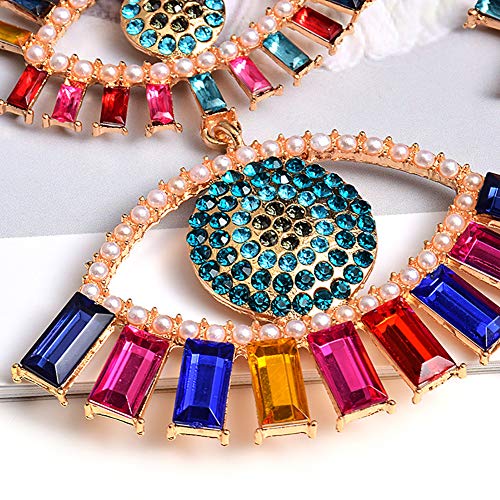 Eye Earrings For Women - Evil Eye Earrings，Gift For Birthday, Thanksgiving, Mother's Day, Casual Or Daily Wear (Double Gold) #TOP4