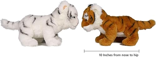 Miniatura 7 de Ice King Bear Baby Tiger - Peluche de 10 pulgadas, lindo juguete de peluche (blanco)
