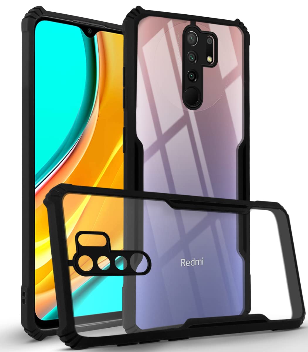 Jkobi Hard PC Crystal Bumper Shockproof Back Cover Case for Xiaomi Mi Redmi 9 Prime with Camera Protection (Matte Black) (B08SQQT7GD) Amazon Price History, Amazon Price Tracker