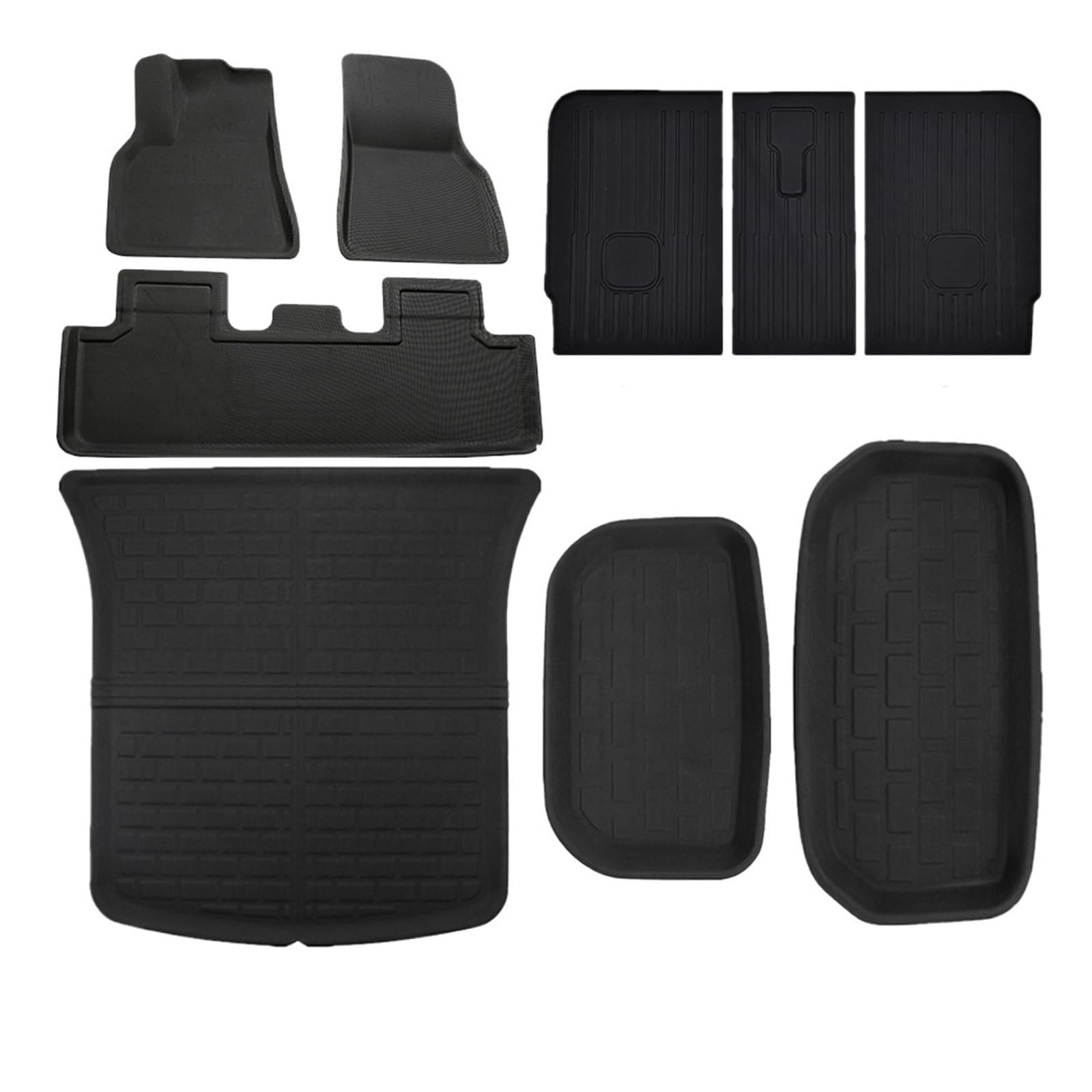 Photo 1 of 3D All-Weather Floor Mats Compatible for Tesla Model Y Model 3 Trunk Cargo Mat 2020-2023 Accessories Custom Fit Car