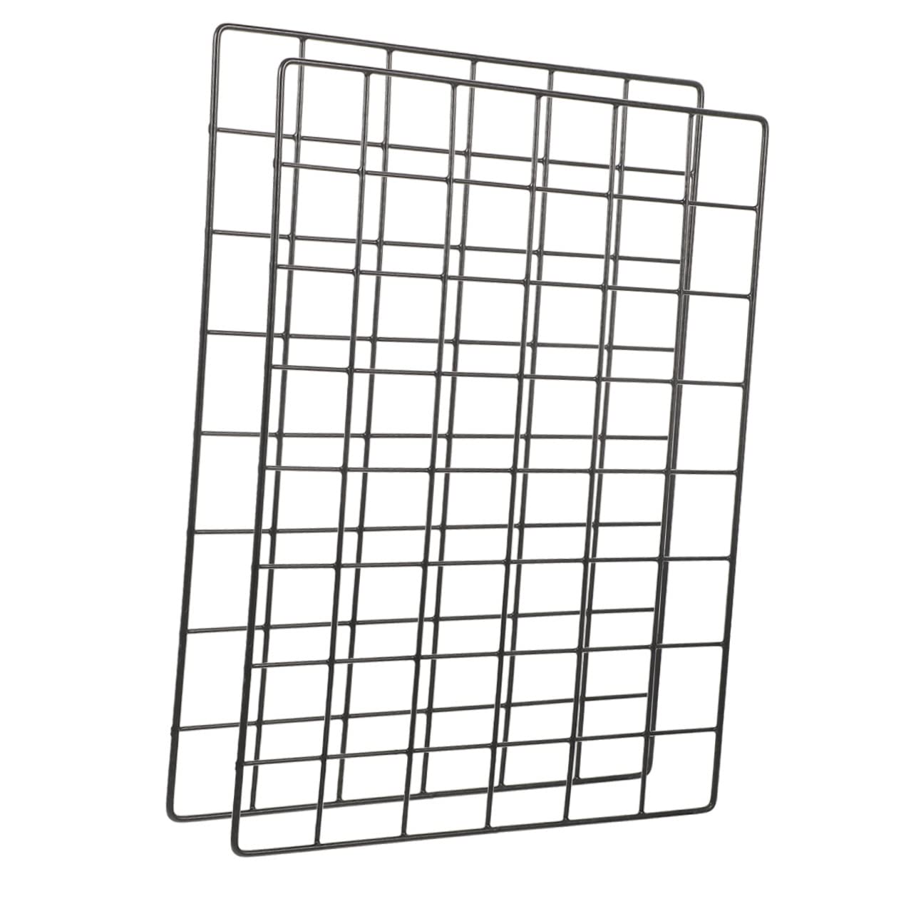 FUNOMOCYA 2pcs Photo Grid Shelf for Wall Iron Photo Holder Wall Hanging Decor Metal Grid