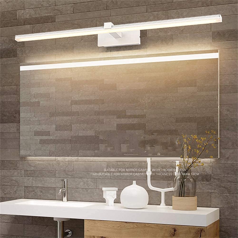 Lampada da Specchio a LED Lampada da Specchio Frontale, Lampada da Parete per Bagno, Luce per armadietto Lampada da Specchio per Bagno Impermeabile Lampada da Parete per Bagno-Bianco Freddo 50 cm La