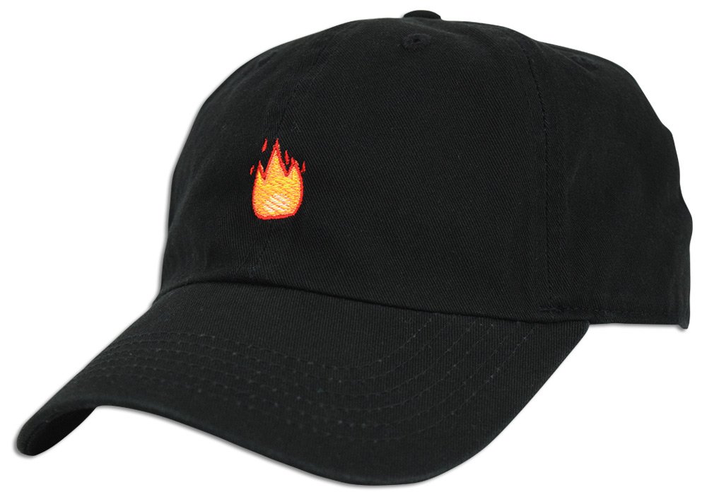 Fire Emoji Baseball Cap Curved Bill Dad 