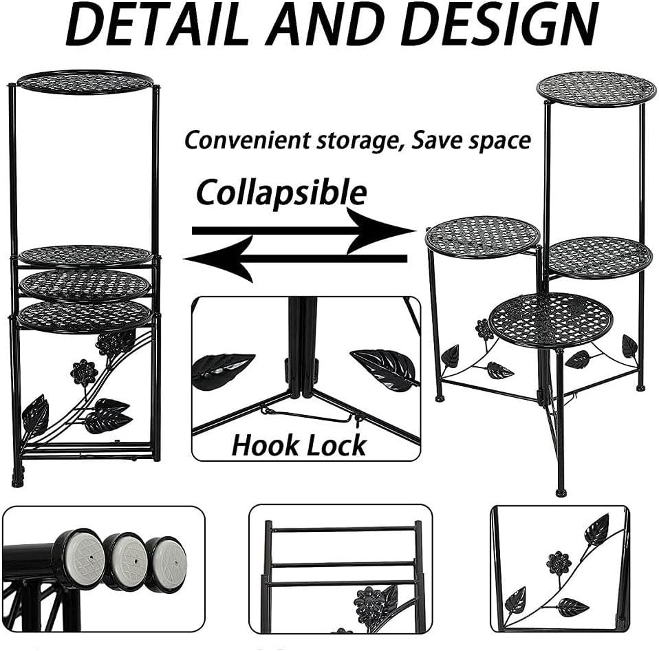 Multi Tiered Plant Stand Indoor Indoor Outdoor Plant Branch Metal Flower Pot Stand Multi-Pot Planter Organizer Multi-Functional Vertical Display Stand Corner Outdoor Plant Stand