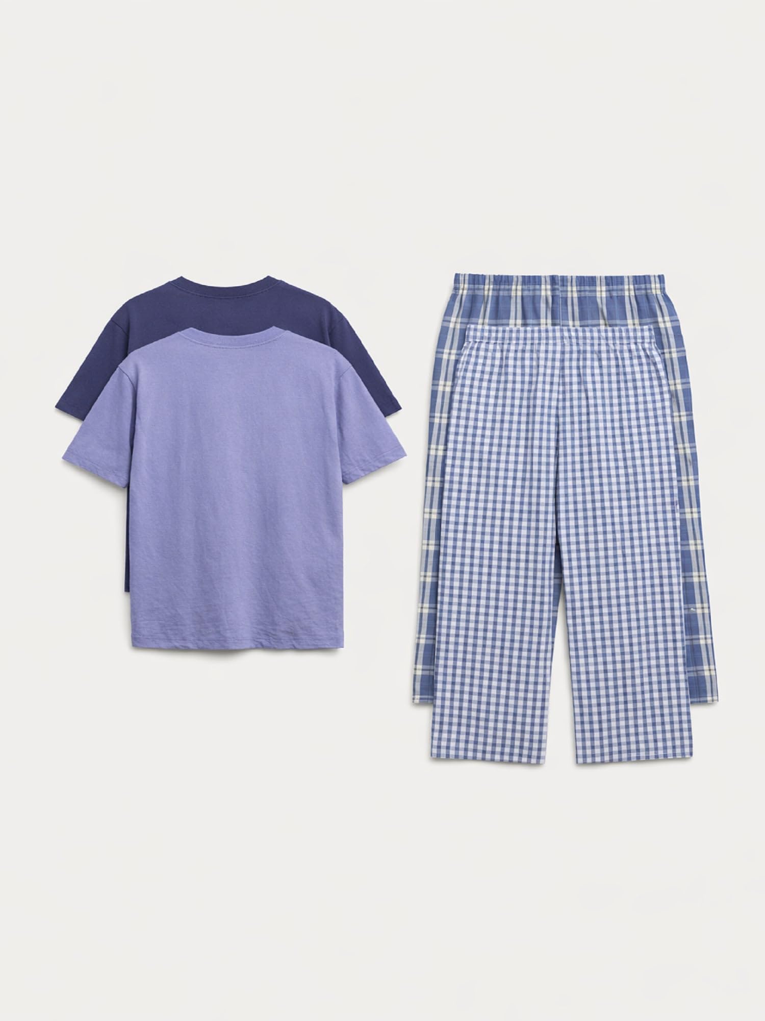 Marks & Spencer Bambini 2-Pack Set Pigiama a Quadri in Puro Cotone – vestibilità Regolare – Stampa Classica