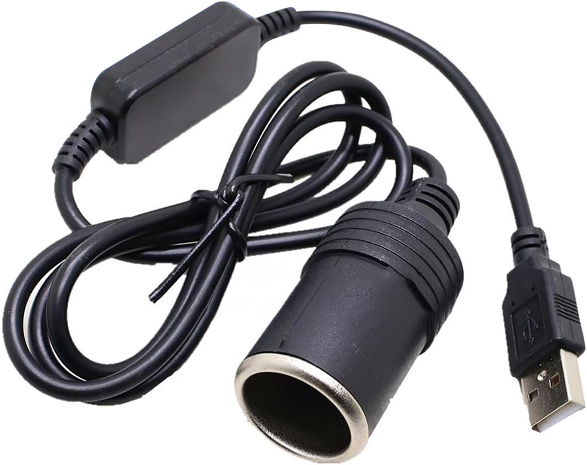 โ 1.2M USB to 12V Car Cigarette Lighter Adapter โ Safe Power Converter for Dash Cameras, DVR, GPS, and Low-Power Devices | Plug & Play with Triple Protection for Car Electronics and Accessories
