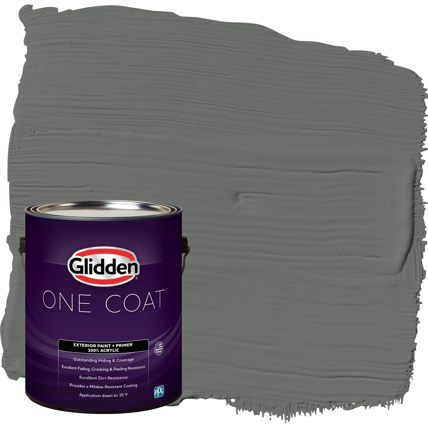Glidden One Coat Exterior Paint and Primer Gray Up in Smoke