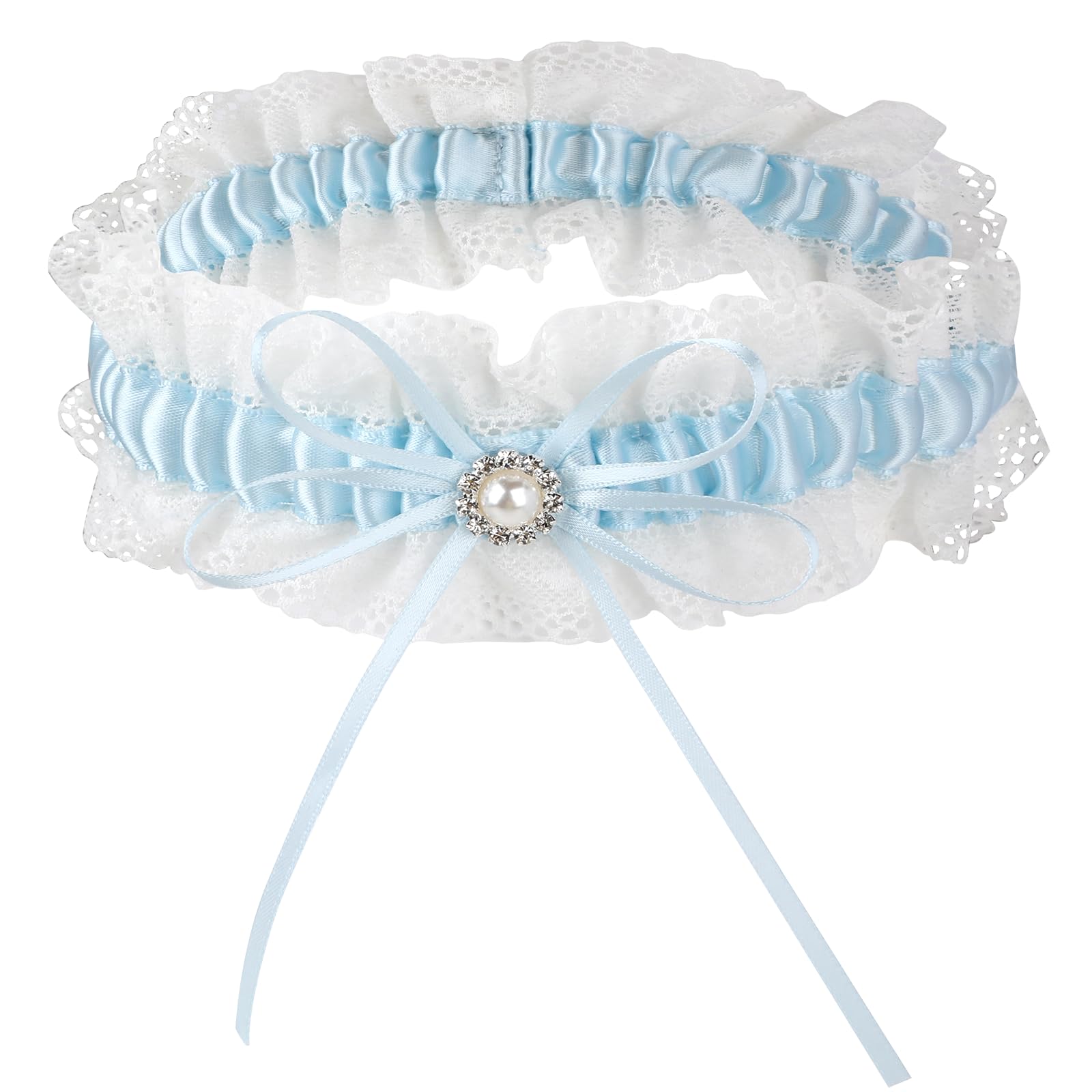 Lace Wedding Garters, Bride Pearl Stretch Prom Garter Women Wedding Bridal Legs Garter Gift-image-36