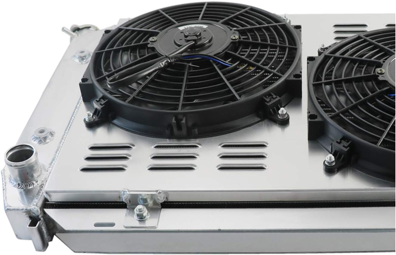 ALLOYWORKS 3 Row Core Aluminum Radiator+ Shroud Fan+ Relay Fits for 1979-1993 Ford Mustang LX GT SVT 87 88 89 90