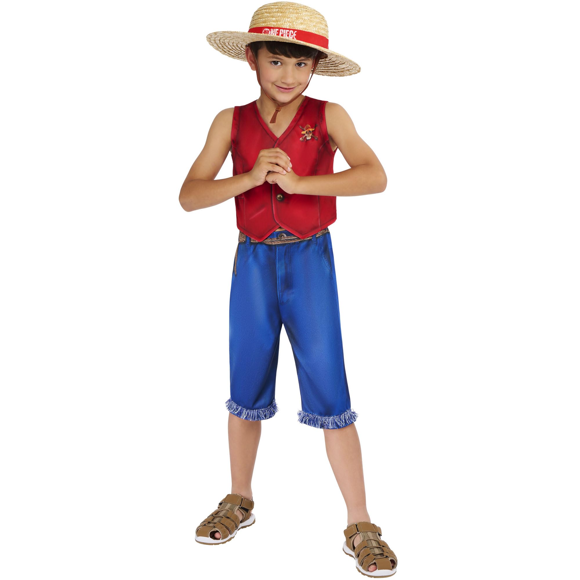Rubies Official One Piece Monkey D. Luffy Child Costume, Kids Fancy Dress, Size Age 9-10 Years