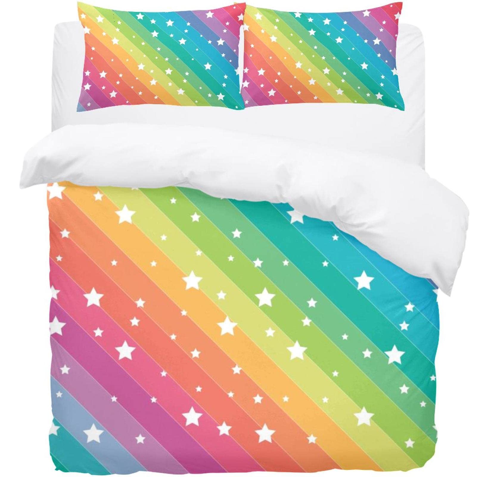 Housse de couette étoiles blanches pour illuminer votre chambre et savourer des nuits douillettes
