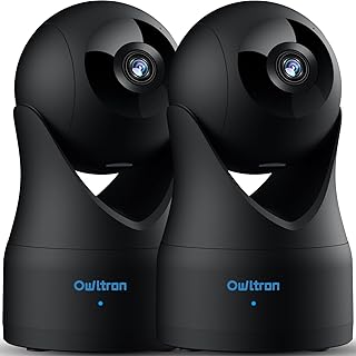 Indoor Camera 2 Pack, Owltron Security Camera, Home Security Camera for Baby/Dog, Pet Camera for Baby Monitor, 360° Pan & Tilt Camera for Motion Tracking, Works with Alexa