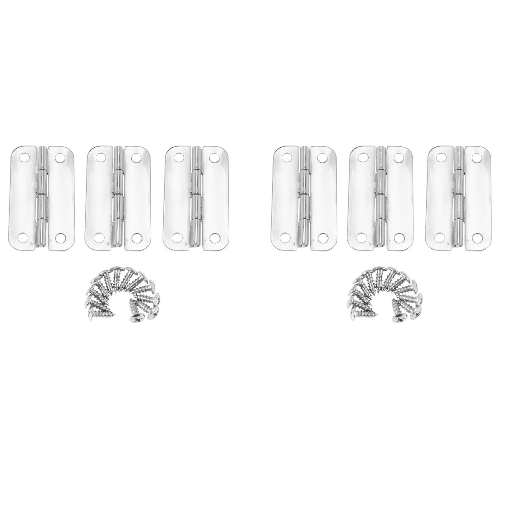 Jnchdghwa Silver 6Pack Cooler Stainless Steel Hinges For Ice Chests, Cooler Stainless Steel Hinges Replacement Set With Screws