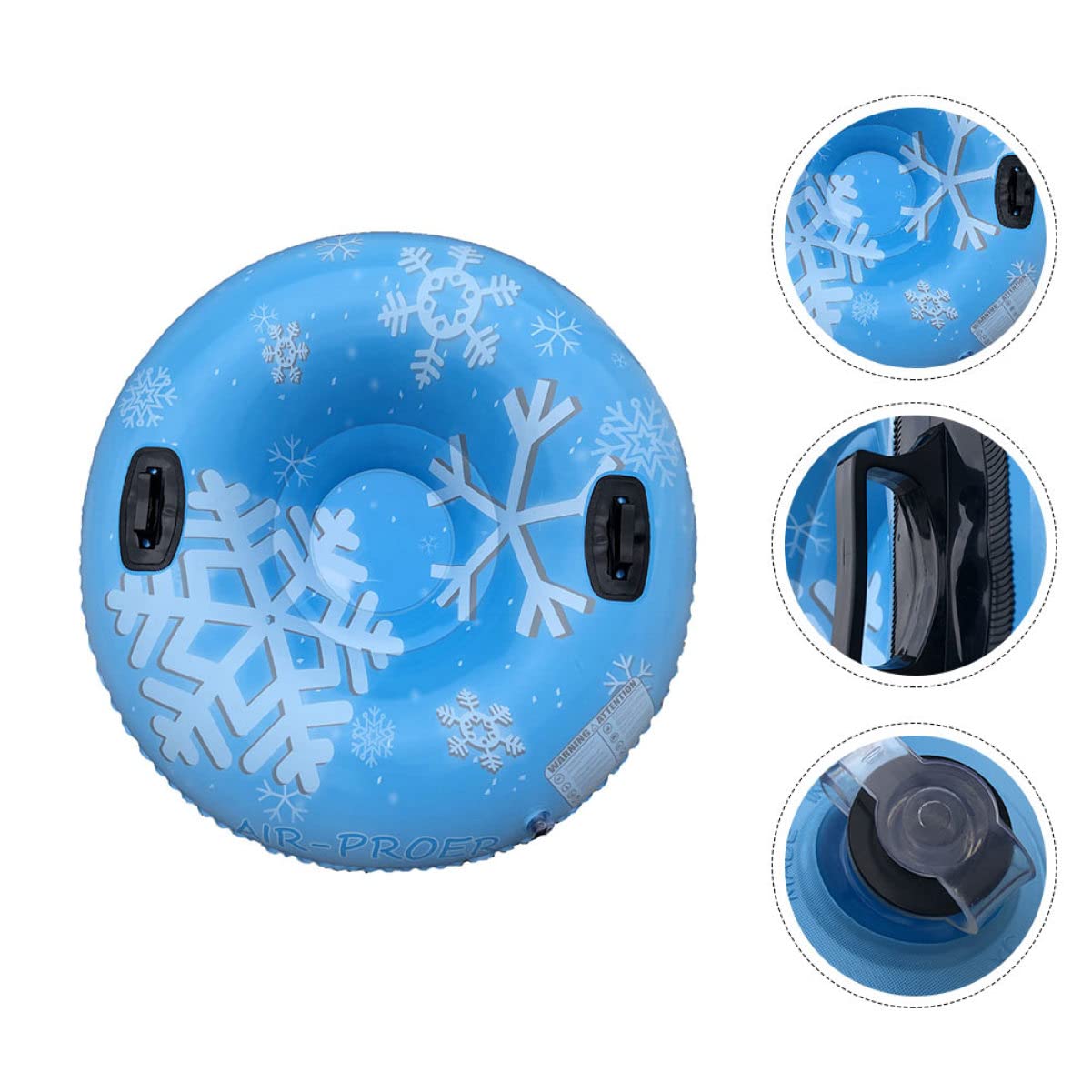 WOONEKY Slitta Da Neve Gonfiabile Con Tubo Da Sci Materiale in Pvc Confortevole E Ad Alta Resistenza Allo Strappo Facile Da Ventilare E Riporre