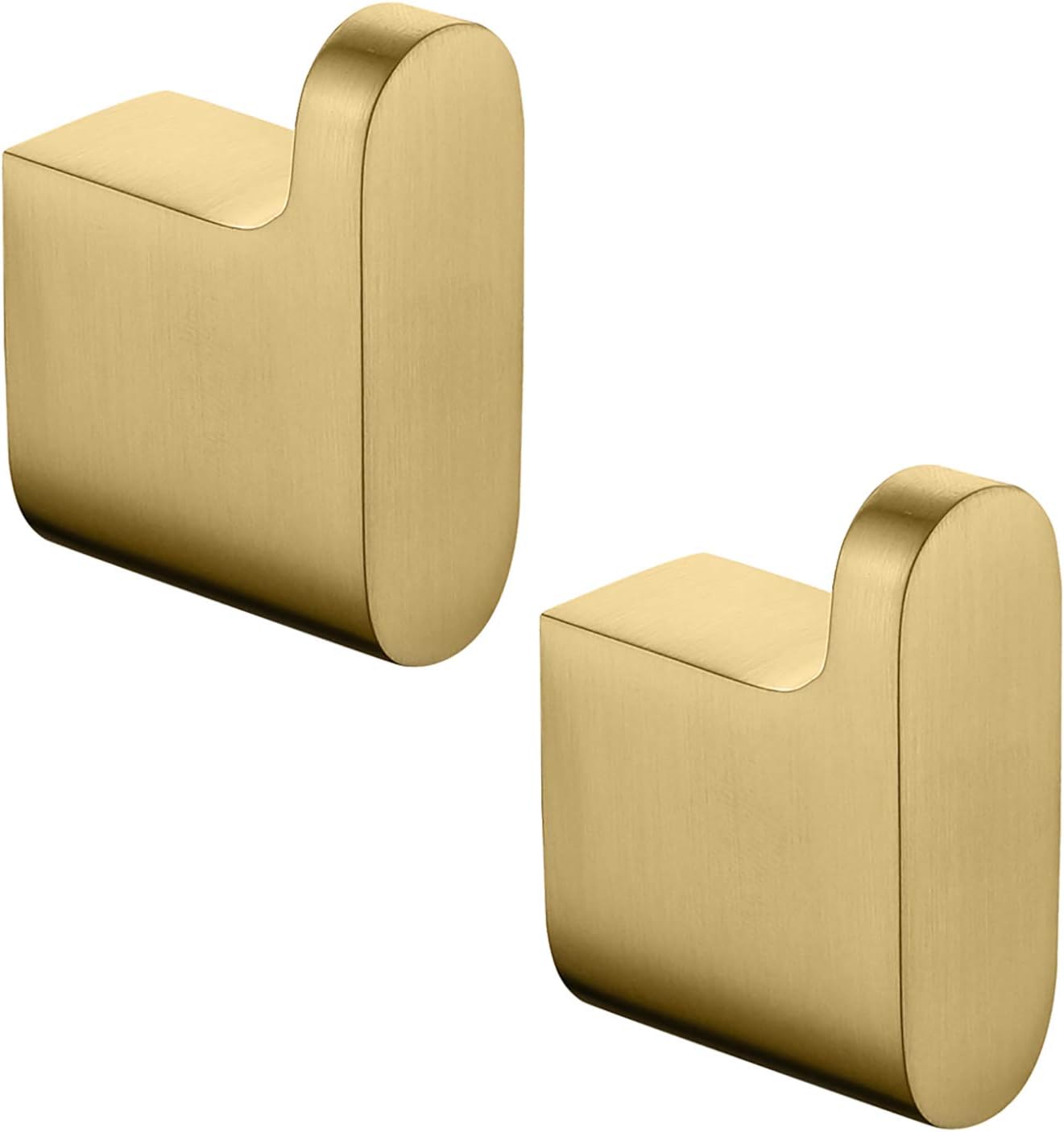 Coat Hooks Wall Mounted Robe Hook 304 Stainless Steel and Brass Towel Hook Heavy Duty Shower Hook for Office, Kitchen, Home, Screw Installation,Brushed Gold