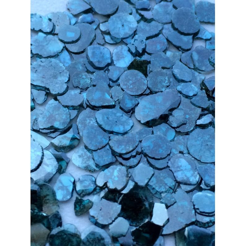 4-5 mm fasetowane plastry niebieskiego diamentu, piękny kawałek Polki z niebieskim diamentem, plastry niebieskiego diamentu na biżuterię (opcja od 0,5 ct do 2 ct) - VIC42, 4-5 MM