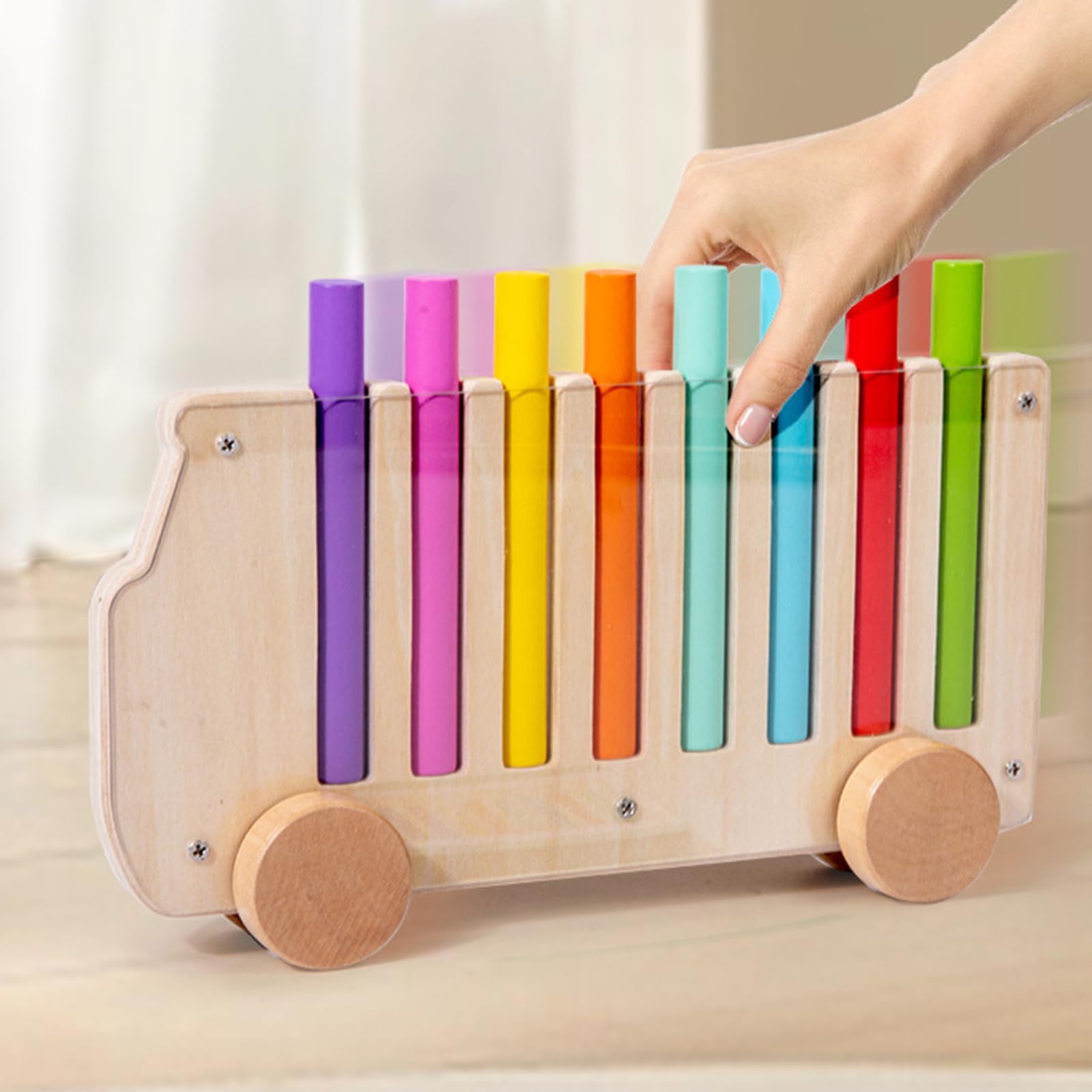 Kinder Jungen Mädchen aus Holz, Farbe Kognition, Lernspielzeug aus Holz, Farbe Sortierspiel, mehrfarbig
