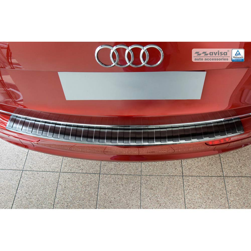 Chroom RVS Bumper beschermer passend voor Audi Q5 2008-2012 & 2012- 'Ribs' voor o.a. AUDI | - Achterbumper bescherming