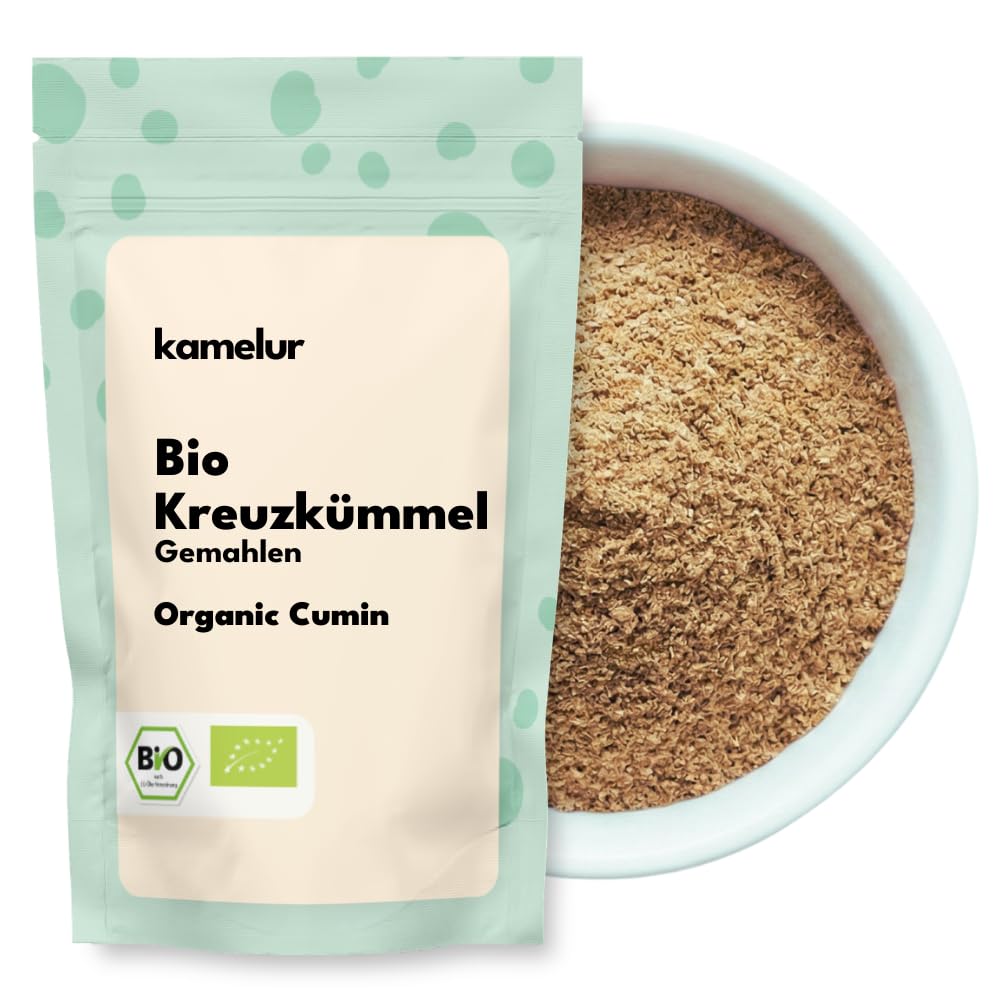 Kamelur Bio Kreuzkümmel gemahlen 250g – Cumin Gewürz aus kontrolliert biologischem Anbau – intensives Aroma für Curry, Chili, Falafel & orientalische Küche – vegan & ohne Zusatzstoffe