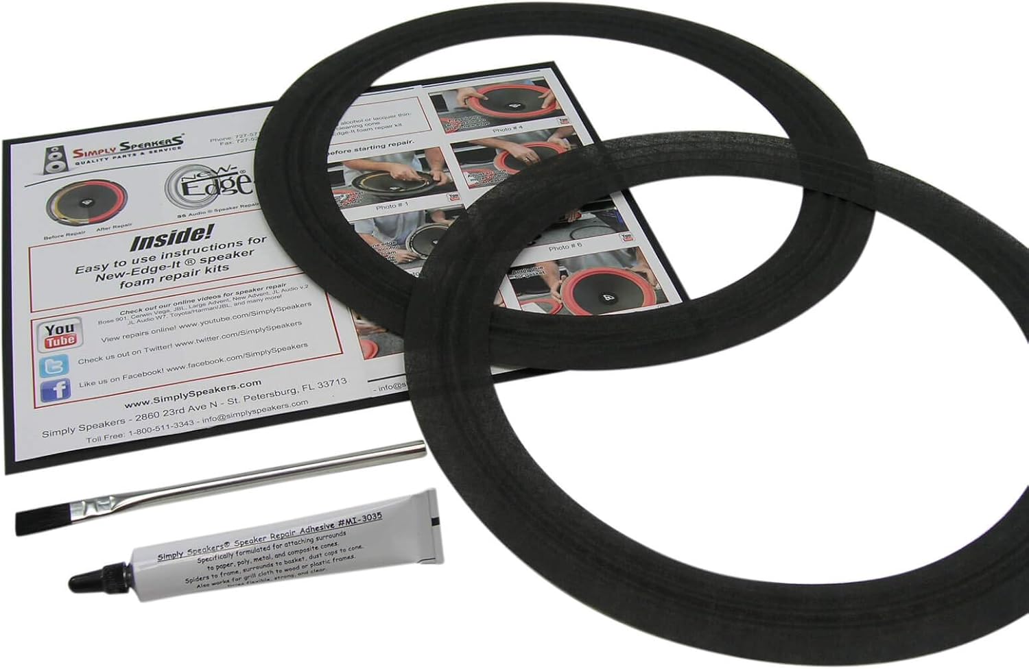 Electro Voice Cloth Edge EV 12 Inch Speaker Repair Kit CLSK-EV12 (Pair)
