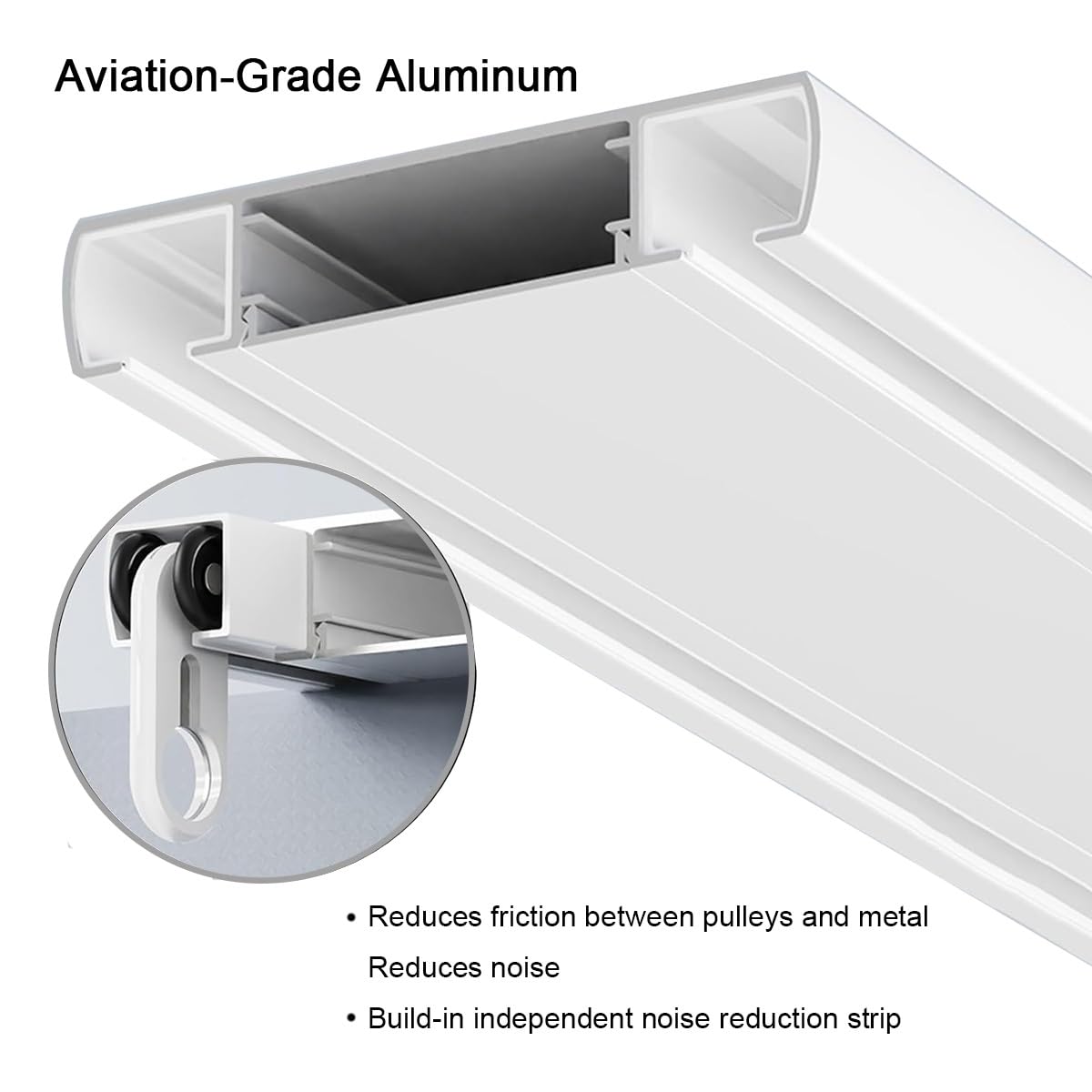 Alu-Vorhangschiene Decken Gardinenschiene 2-LäUfig, Aluminium Gardinenstange Weiß, Ultradünne Hausvorhangschiene für Privatsphäre Raumteiler 50/70/120/140/160/230/400/500/750/800cm(Schwarz,130cm)