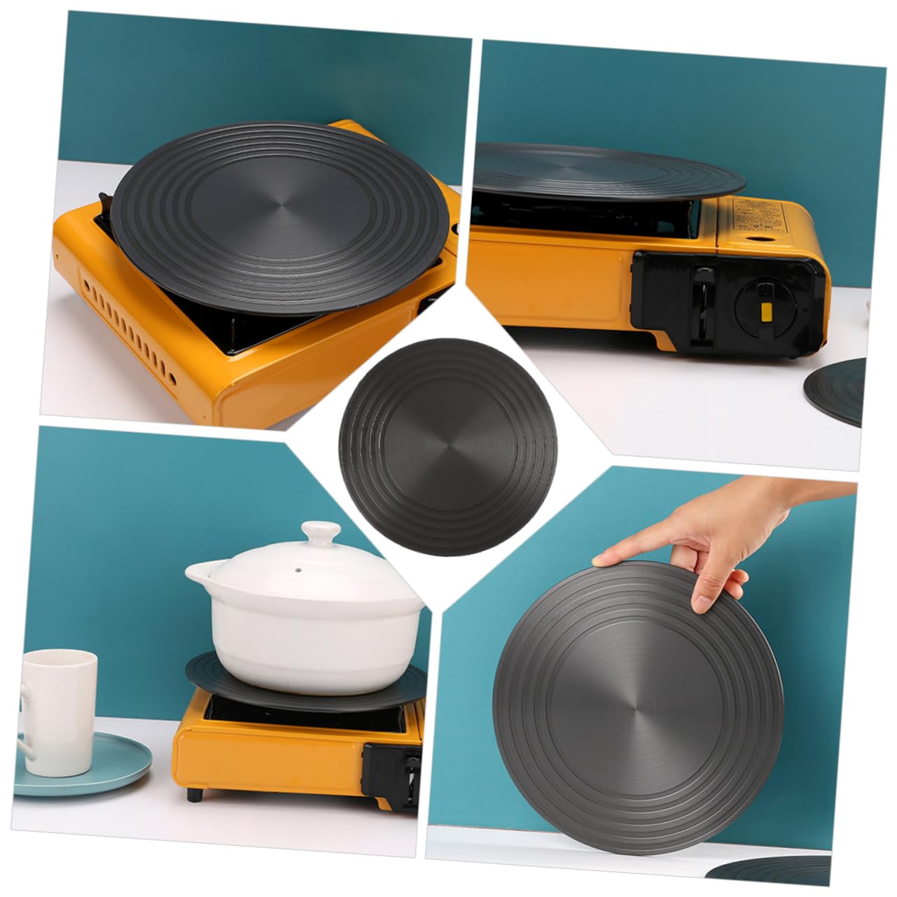 ULTECHNOVO Difusor De Calor Redondo para Hornillo Gas Placa De Descongelación Rápida y Protección Antiquemaduras Accesorio para Cocina Gas y Utensilios Diversos