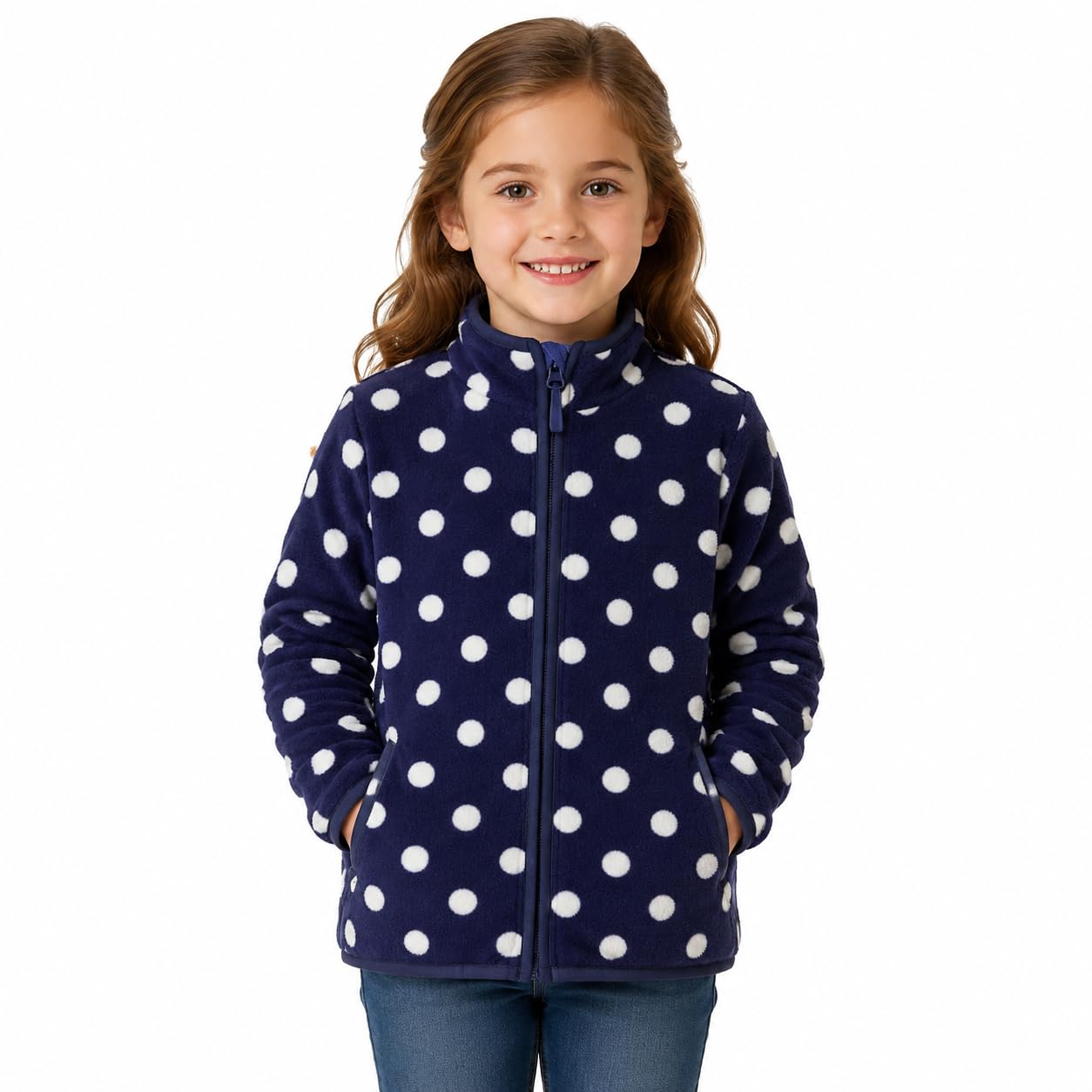 Toddler Boys Girls Fleece Jacket Lightweight Fall Spring 2-12 Years | Soft Anti-Pilling Fleece, Lightweight Fit, Easy Zip-Up, Hand-Warm Pockets, Windproof Stand-Up Collar, Wear Alone or as Layer